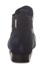 Navy blue leather boots - Image n°8