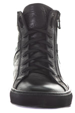 High-top leather sneakers - Image n°5