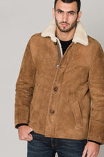 Brown shearling jacket - Image n°4