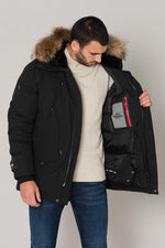 Men's black jacket with hood - Image n°7