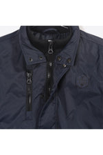 Boys' warm navy blue hooded jacket - Image n°2
