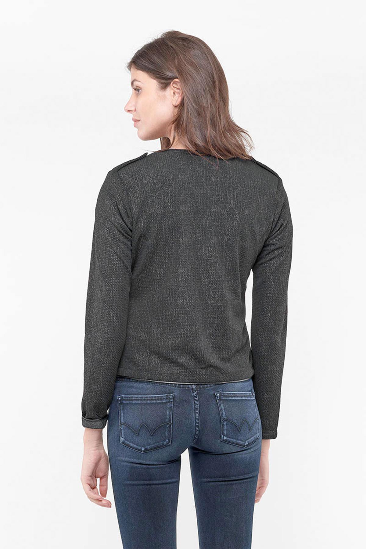 Black zipped jacket with pockets - Image n°5