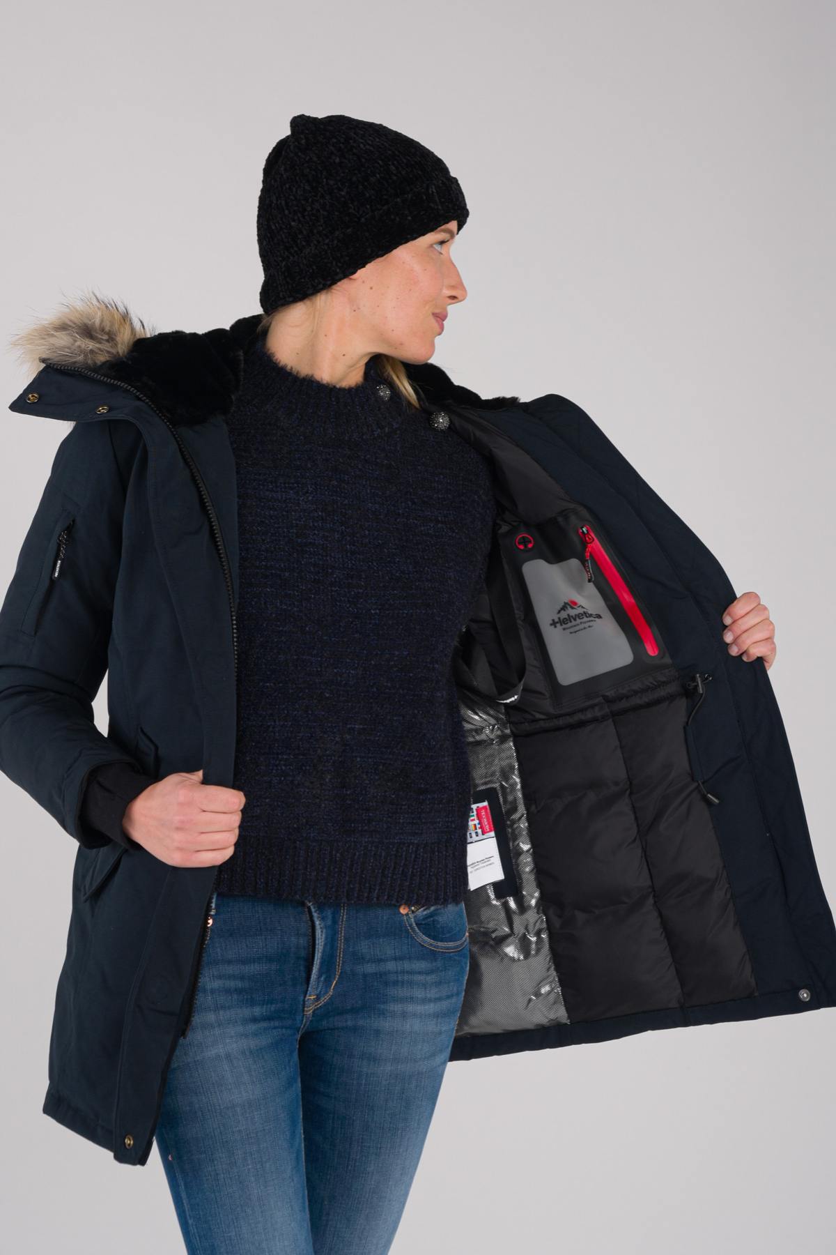 Women's parka with hood - Image n°7