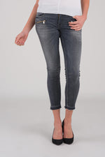 Gray jeans with fanc edges - Image n°1