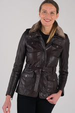 Brown women's safari jacket - Image n°1