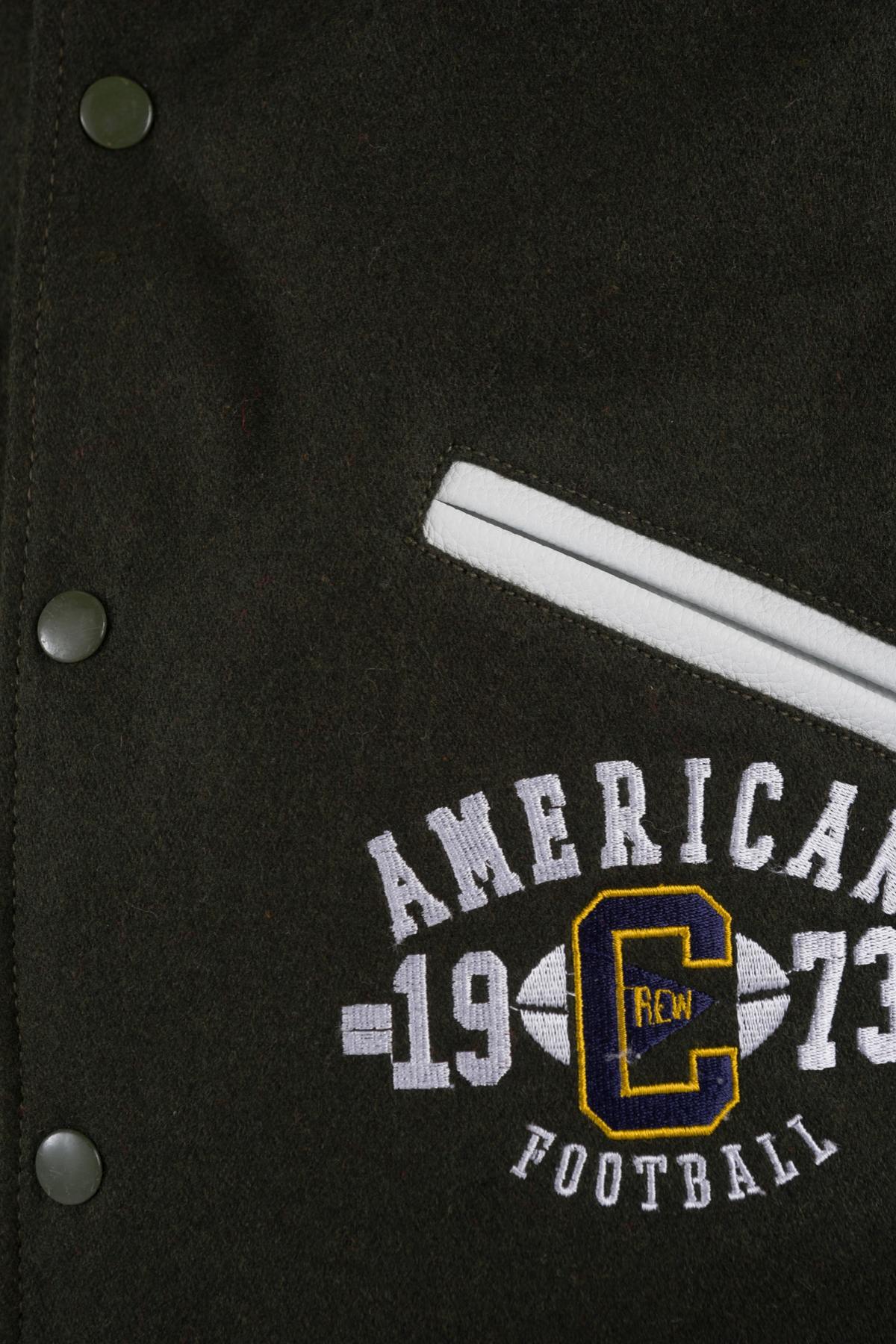 Khaki and white American teddy jacket - Image n°8
