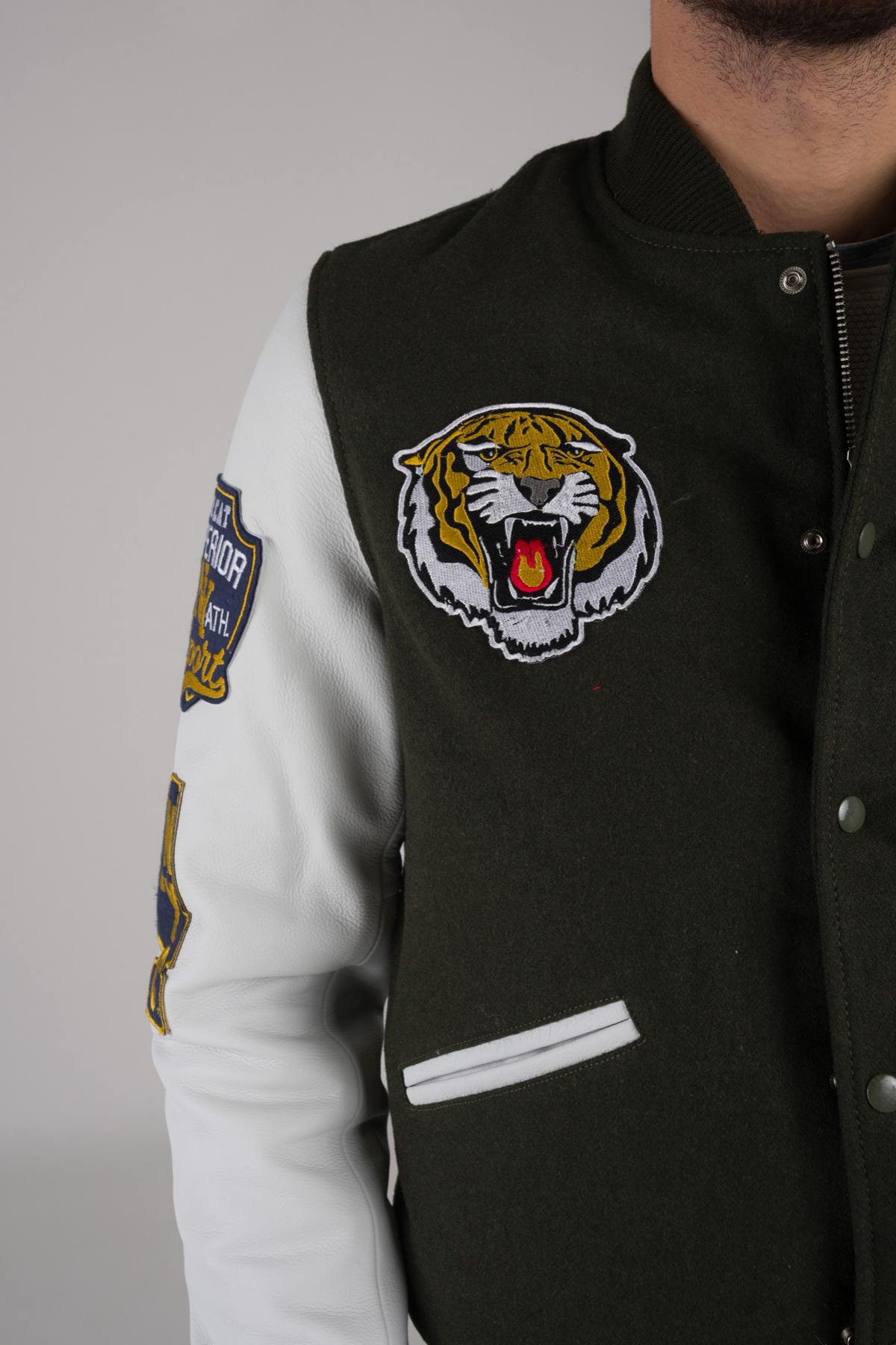 Khaki and white American teddy jacket - Image n°10
