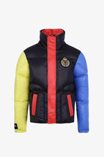 Black blue red and yellow nylon jacket - Image n°9