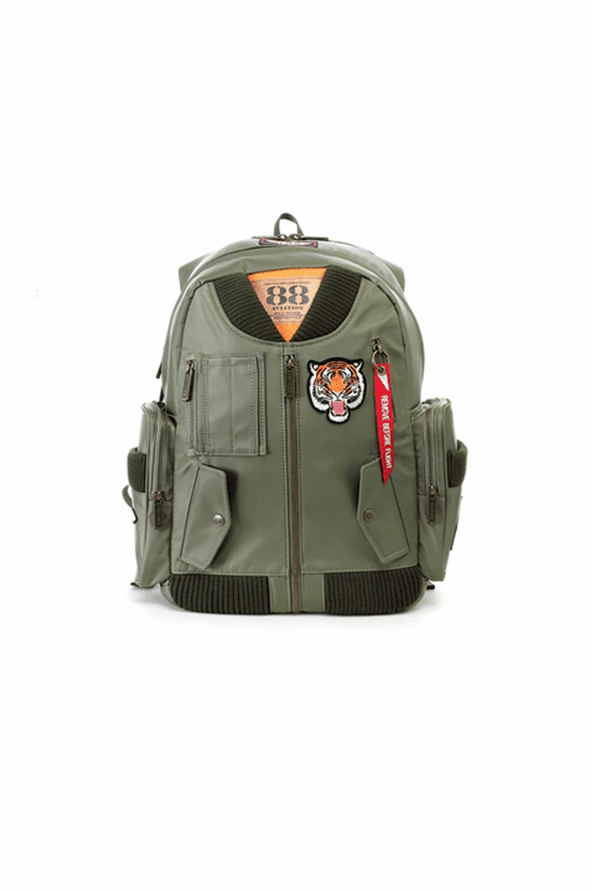 Men's khaki aviator bag - Image n°4