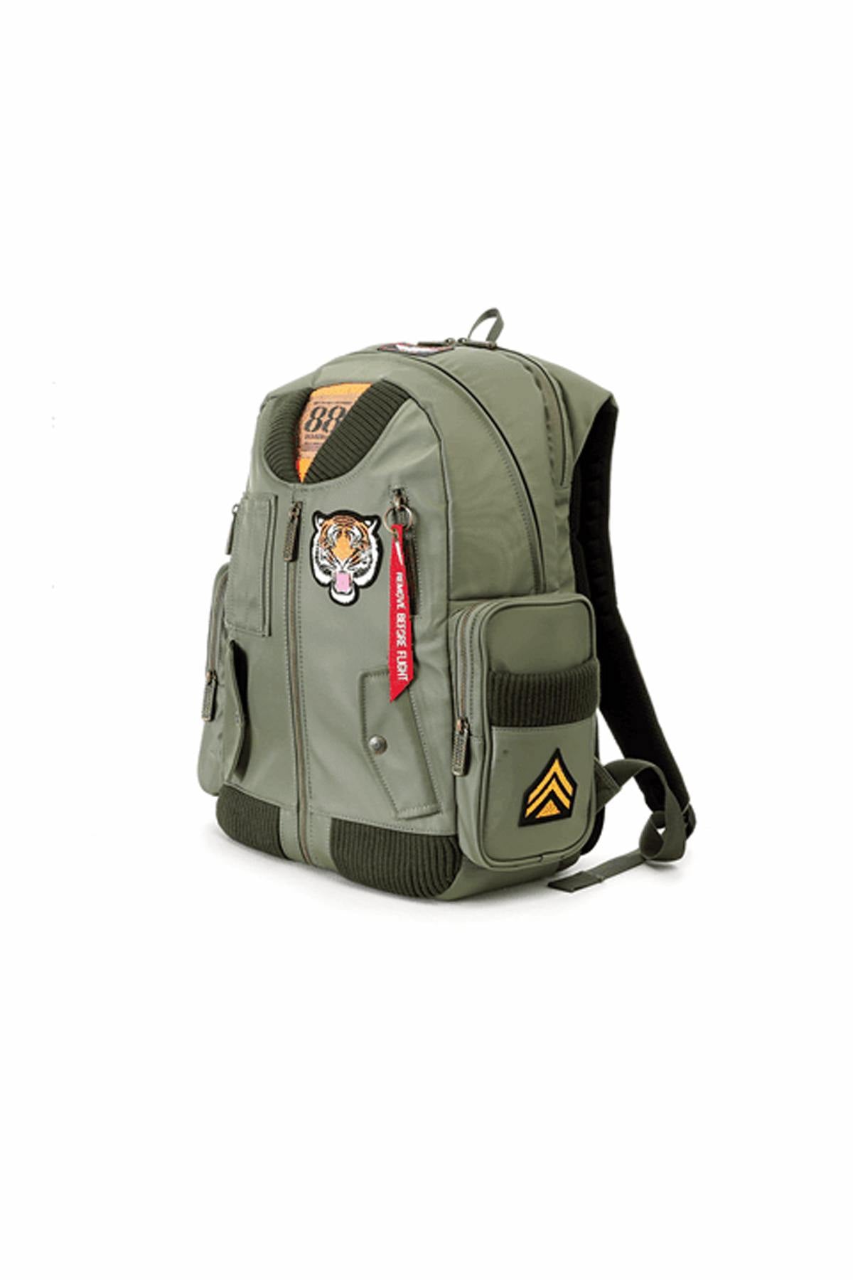 Men's khaki aviator bag - Image n°1