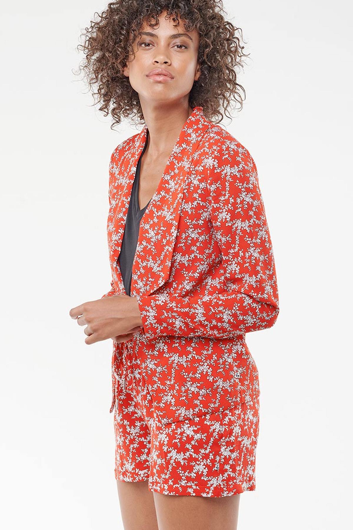 Japanese flower pattern blazer jacket - Image n°3