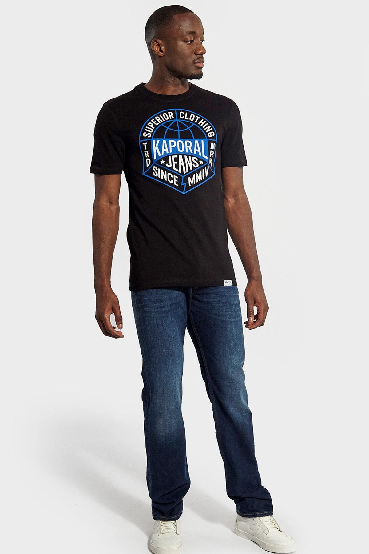 Men's black printed t-shirt - Image n°3