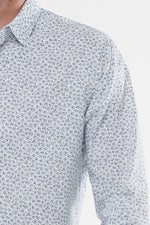 White men's shirt with patterns - Image n°2