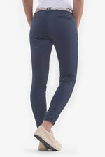 Dark blue women's chinos - Image n°2