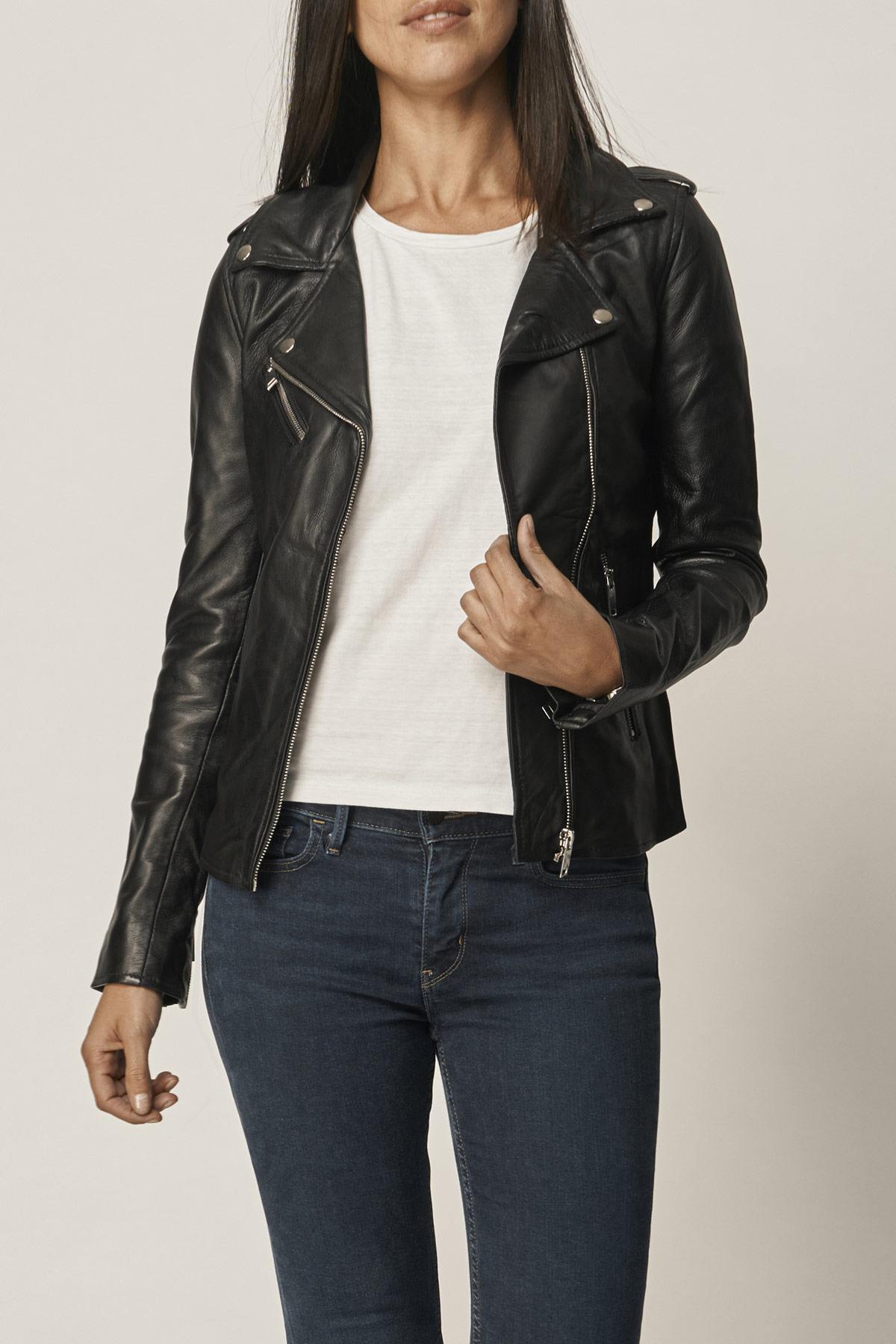 Black perfecto without belt for women - Image n°2