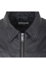 Men's black shirt collar jacket - Image n°2