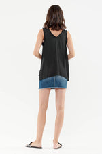 Black polyester sleeveless top - Image n°4