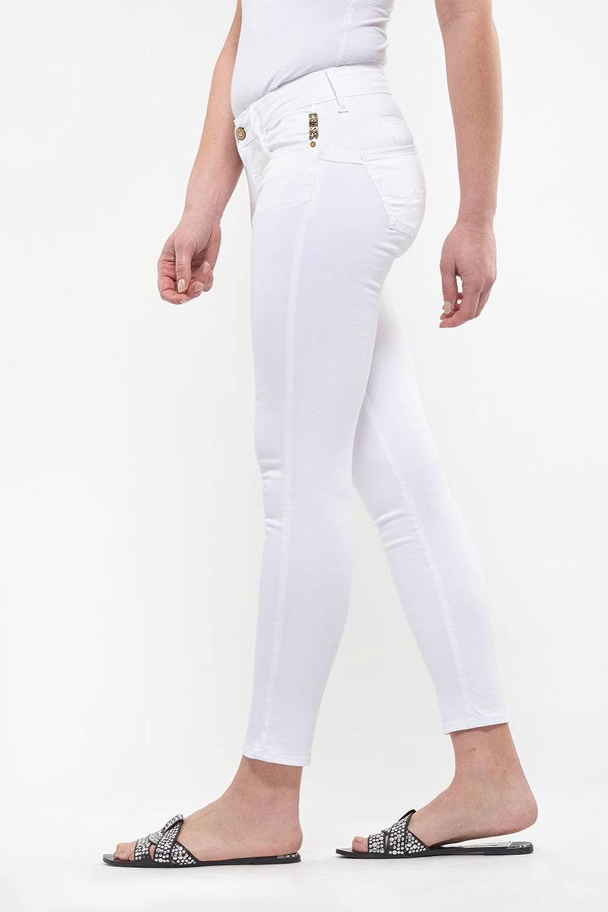 White slim jeans with push-up buttocks - Image n°6