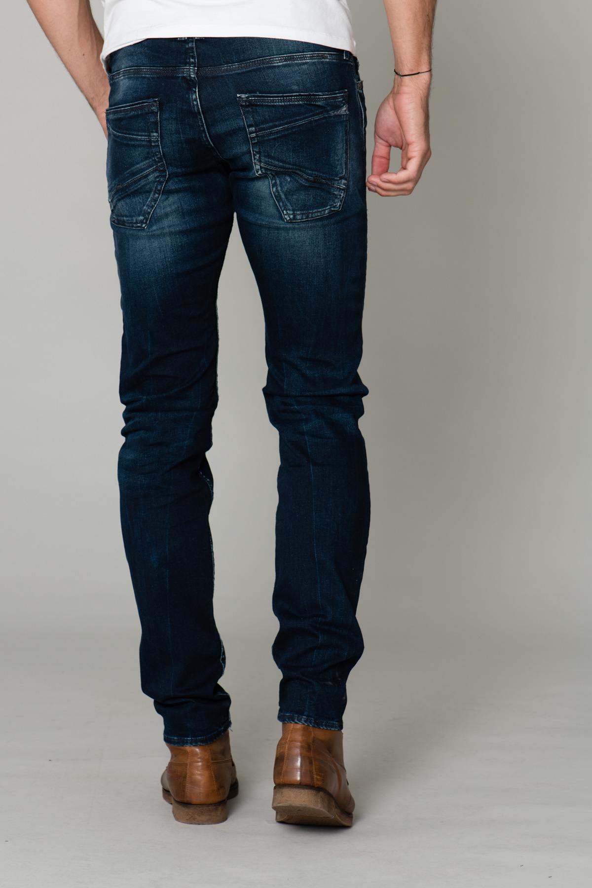 Men's washed blue jeans - Image n°2