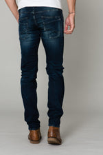 Men's washed blue jeans - Image n°2