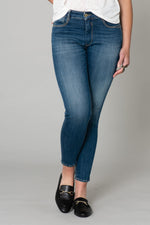 Slim washed blue jeans - Image n°1