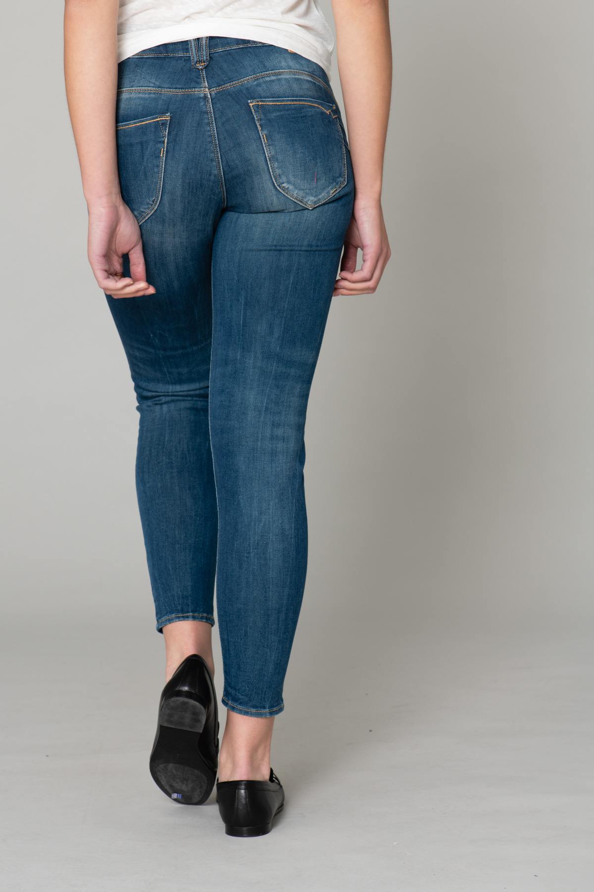 Slim washed blue jeans - Image n°3