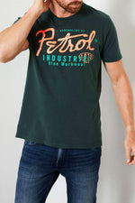 Bottle green round-neck T-shirt - Image n°1
