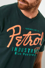 Bottle green round-neck T-shirt - Image n°2