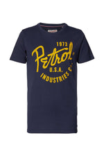 Vintage 1973 Petrol navy blue t-shirt - Image n°1