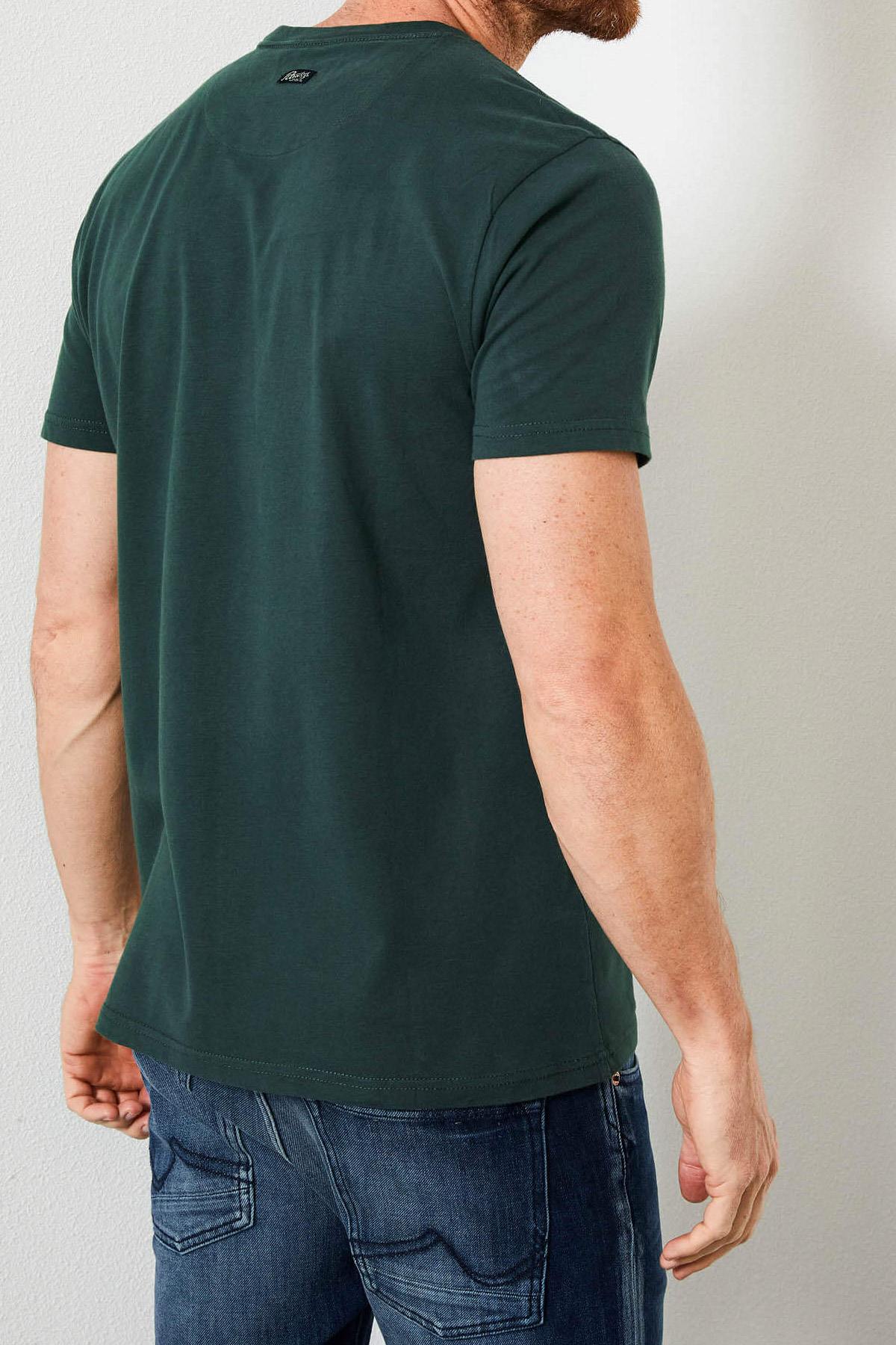 Bottle green round-neck T-shirt - Image n°3