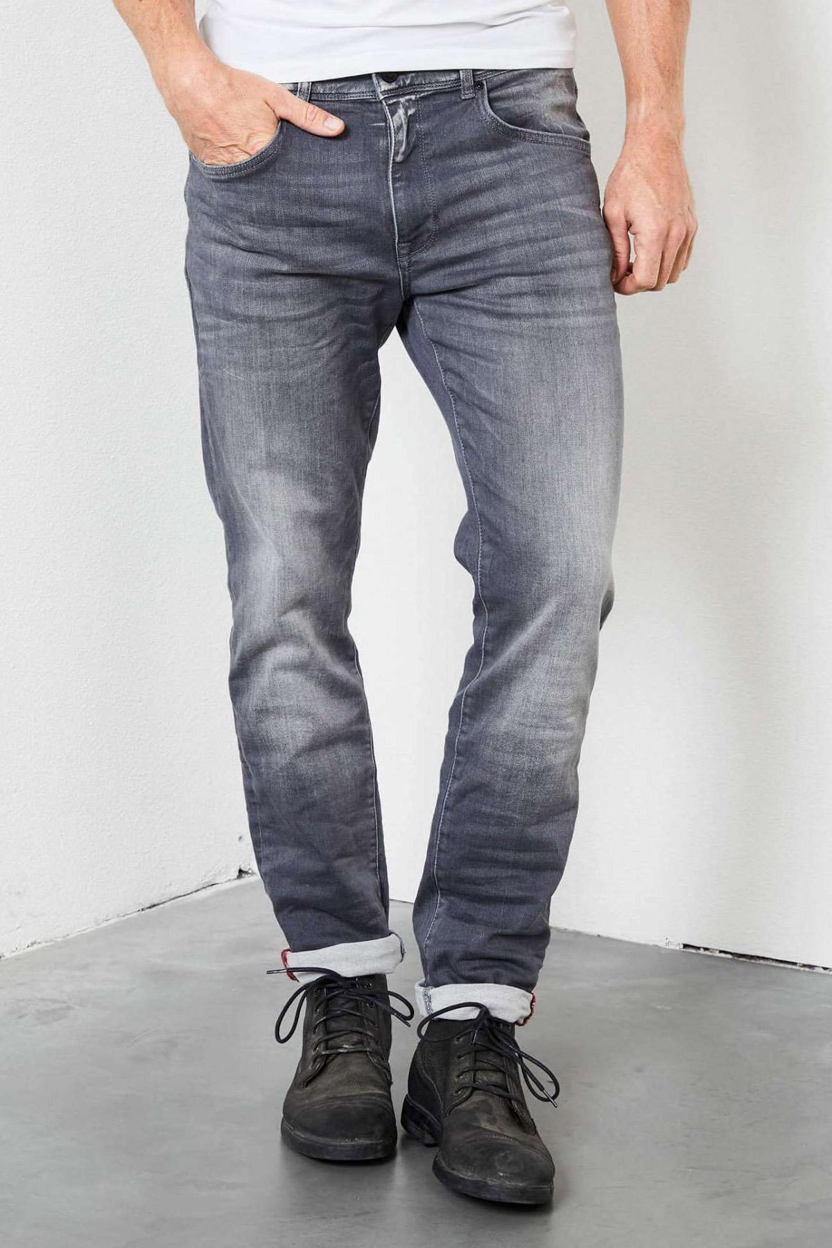 Jackson slimfit washed gray jeans - Image n°1