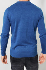 Azure blue fine knit sweater - Image n°2