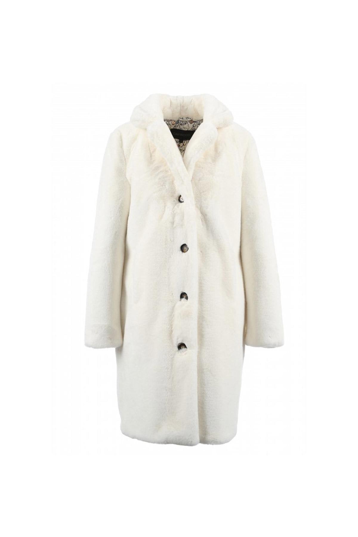 Long faux fur coat - Image n°9