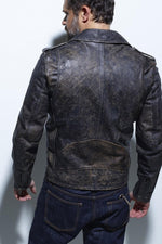 Perfecto in aged cowhide leather - Image n°4