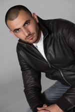Dark brown leather jacket - Image n°2