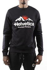 Black streetwear sweater with chest logo - Image n°1