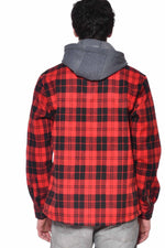 Red checked shirt jacket - Image n°2