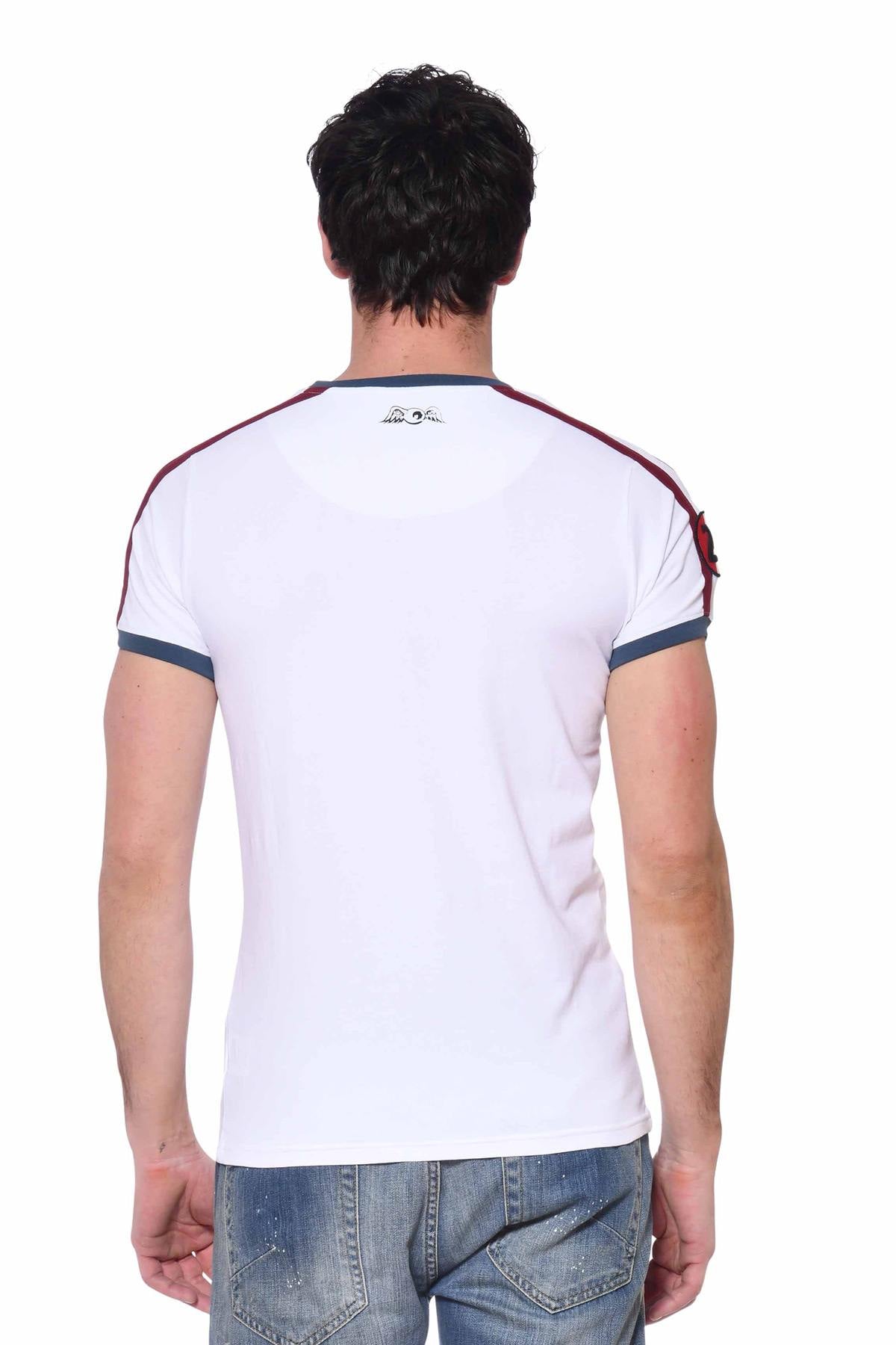 White Racer round neck t-shirt - Image n°2