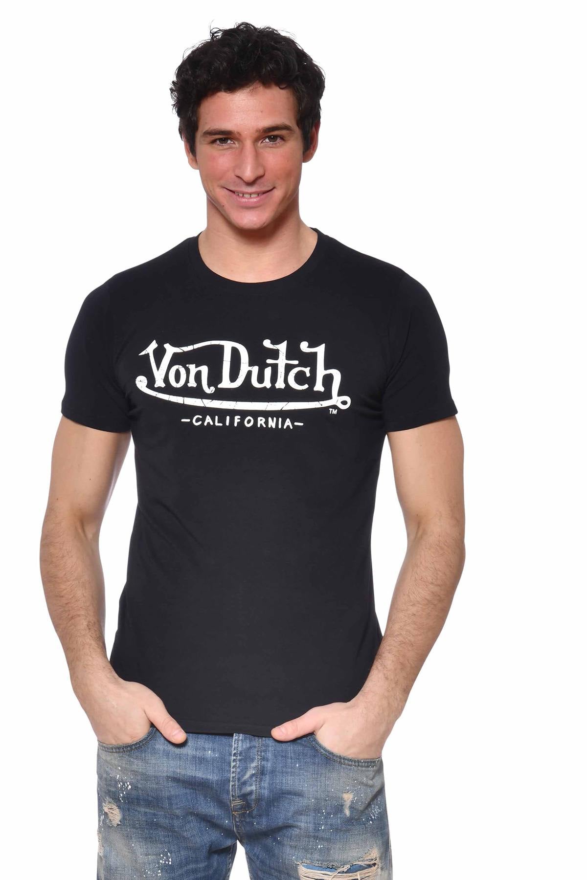 Men's black round neck t-shirt - Image n°1