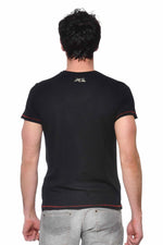Motorcycle USA V-neck black t-shirt - Image n°2