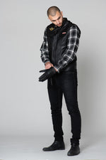 Sleeveless leather biker vest - Image n°2