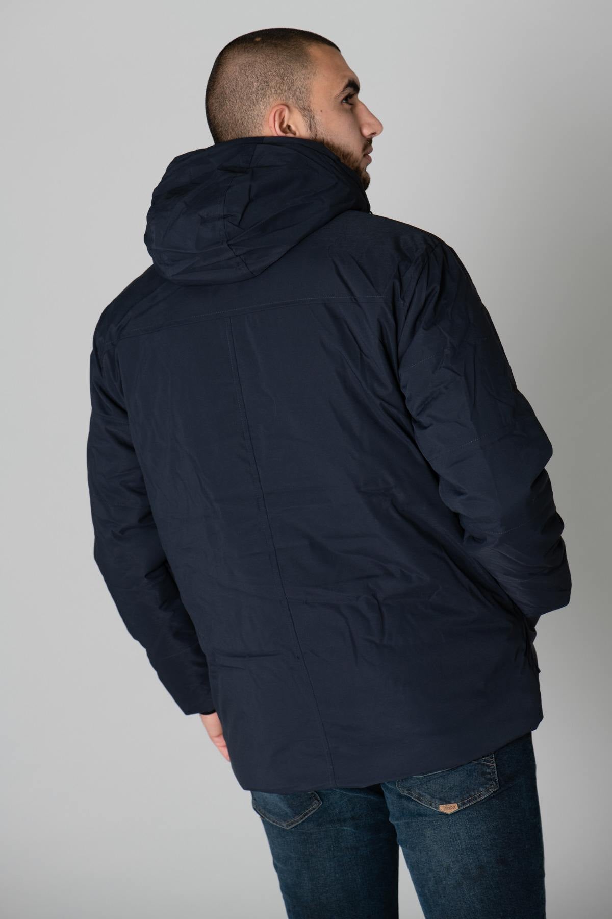 Men's navy blue parka - Image n°6
