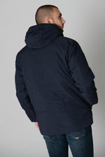 Men's navy blue parka - Image n°6