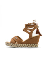 Brown wedge sandals - Image n°2