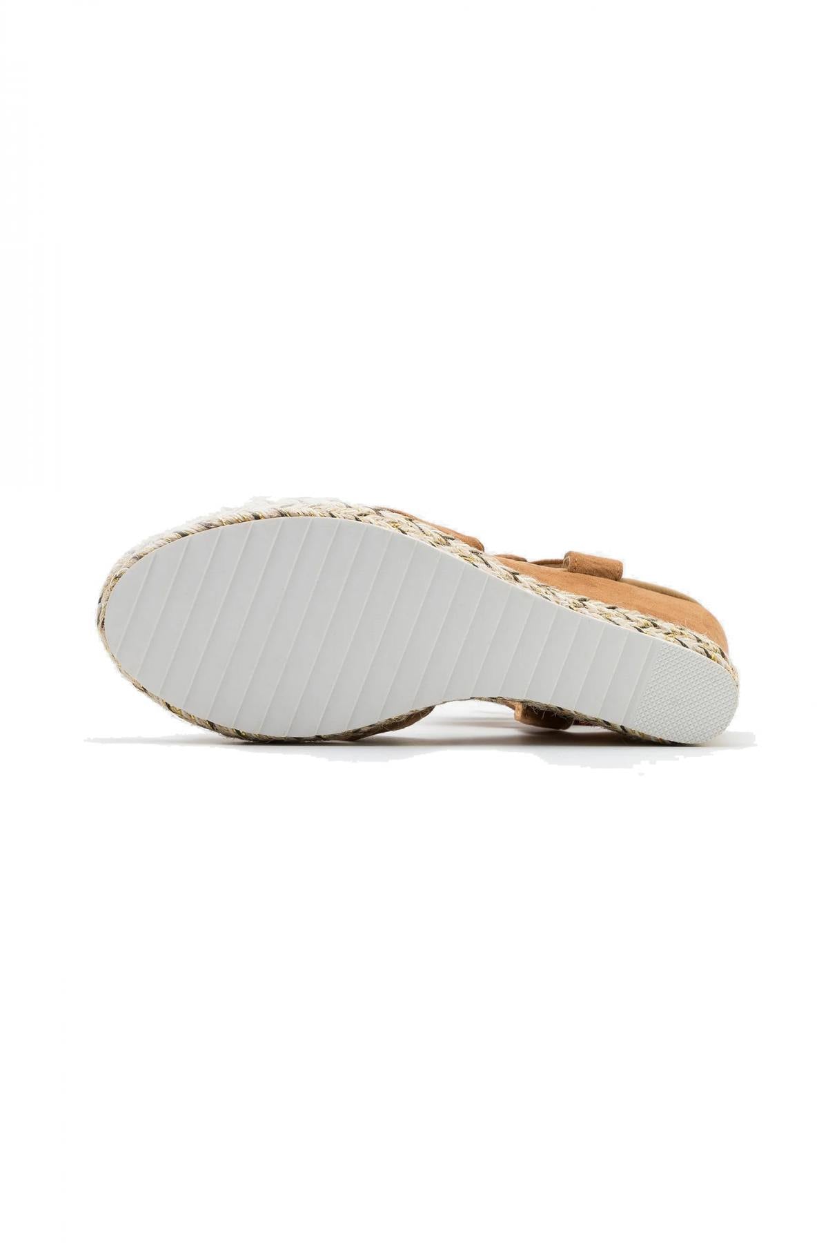 Brown wedge sandals - Image n°4