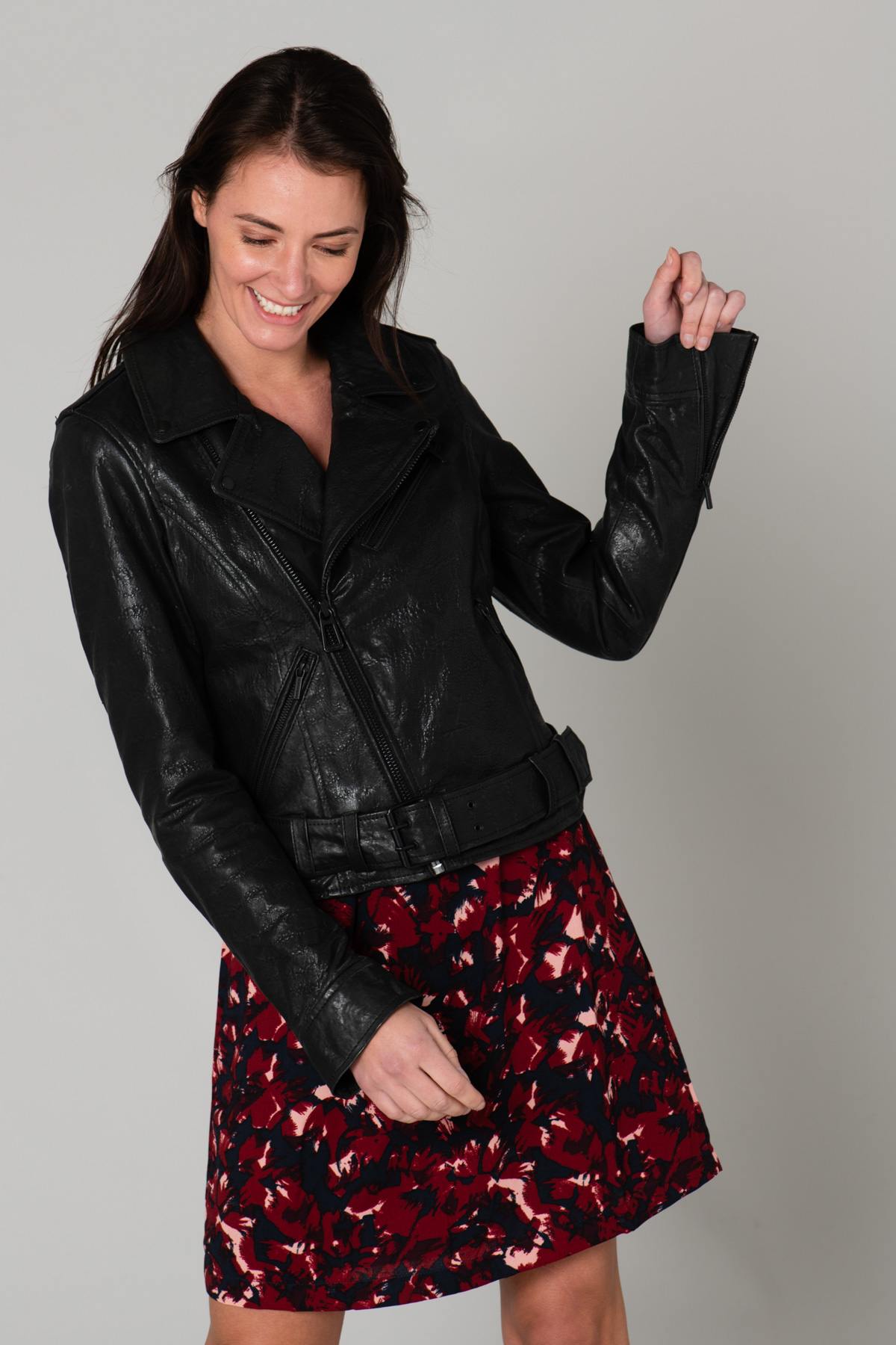 Total black perfecto with belt - Image n°3