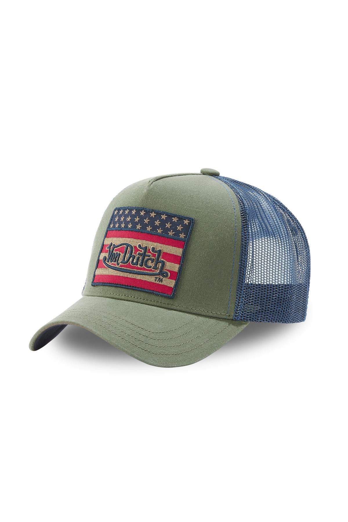 Khaki green American flag cap - Image n°2