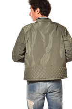 Khaki jacket with embroidered patches - Image n°6