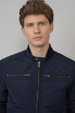 Navy blue polyester jacket - Image n°7
