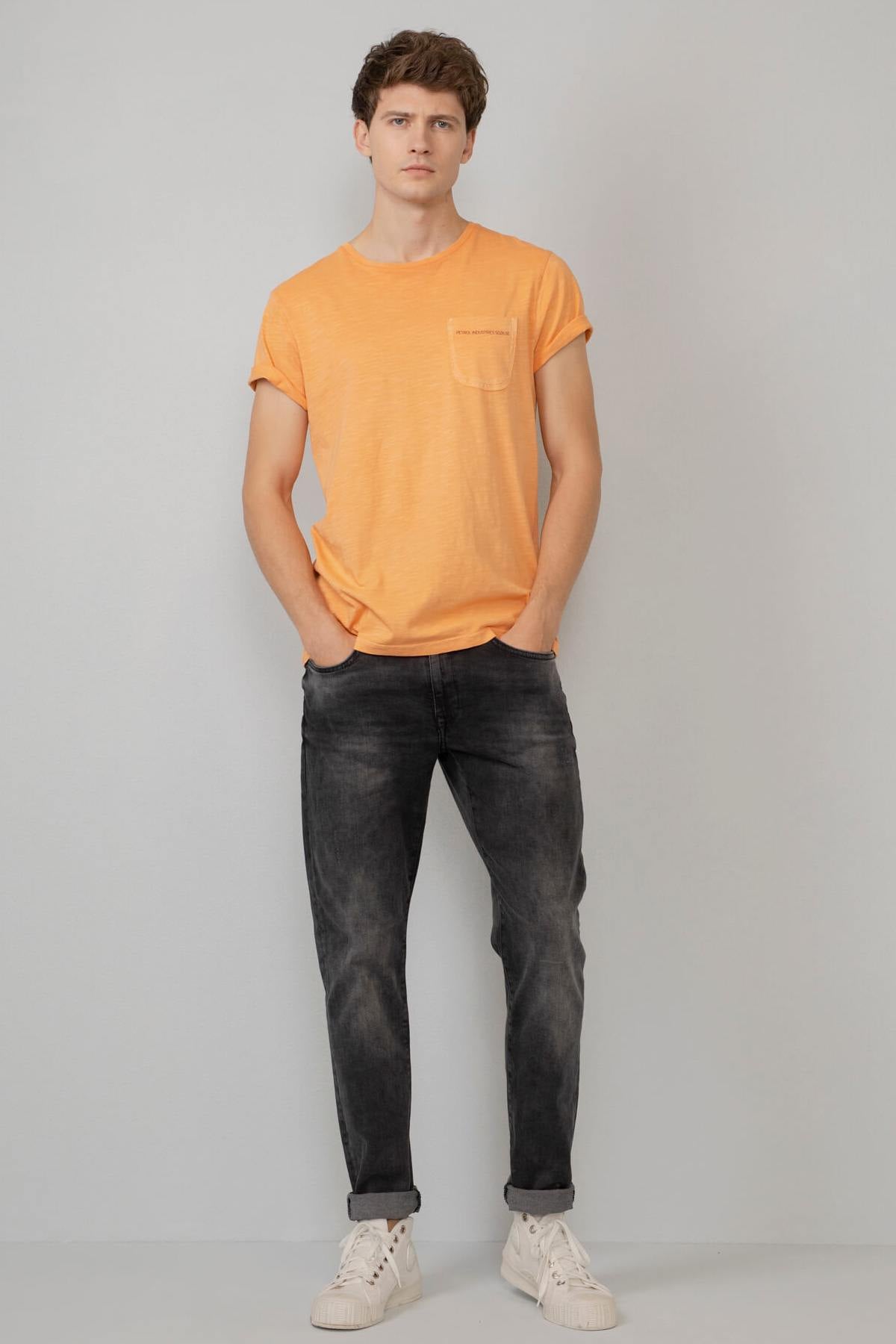 Men's pastel orange T-shirt - Image n°4